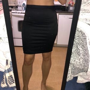 Super flattering satin skirt